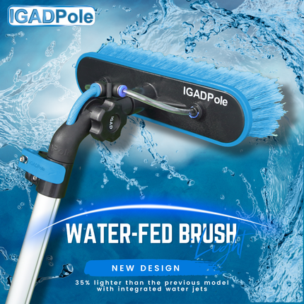 IGADPole 12ft (3.6m) Washing Kit: Water-fed Brush, Soap Dispenser and hose tap