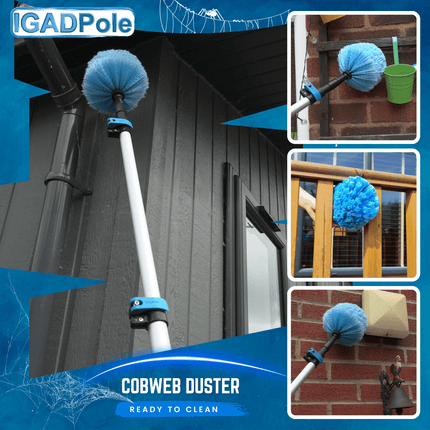 7m (24ft) Washing Kit: Water-fed Brush, Cobweb Duster, 25cm Squeegee and Soap Dispenser