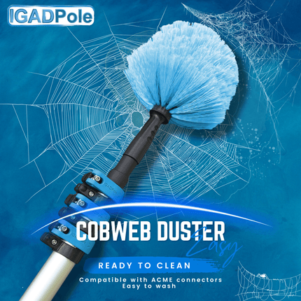 5m (17ft) Washing Kit: Water-fed Brush, Cobweb Duster, 25cm Squeegee and Soap Dispenser