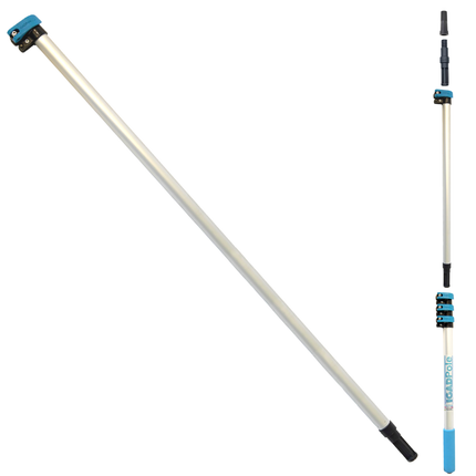 IGADPole Telescopic Pole with Threaded Connector, Use with adaptors like: Paint Roller, Dusters, Squeegees, Gutter Cleaning