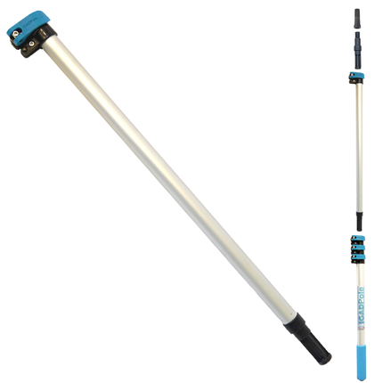 IGADPole Telescopic Pole with Threaded Connector, Use with adaptors like: Paint Roller, Dusters, Squeegees, Gutter Cleaning