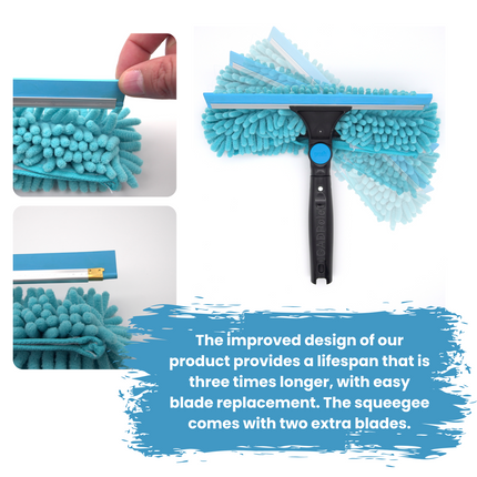 IGADPole Accessories Window Squeegee + Scrubber & Cobweb Duster & Chenille Duster & Microfiber Duster