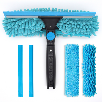 IGADPole Accessories Window Squeegee + Scrubber & Cobweb Duster & Chenille Duster & Microfiber Duster