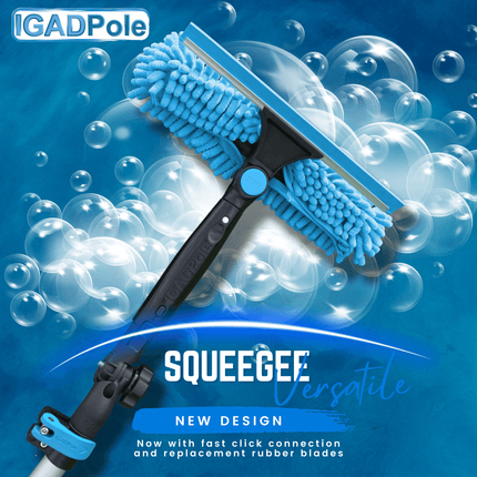 IGADPole Accessories Window Squeegee + Scrubber & Cobweb Duster & Chenille Duster & Microfiber Duster