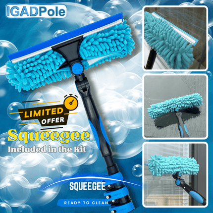 IGADPole 12ft (3.6m) Washing Kit: Water-fed Brush, Soap Dispenser and hose tap