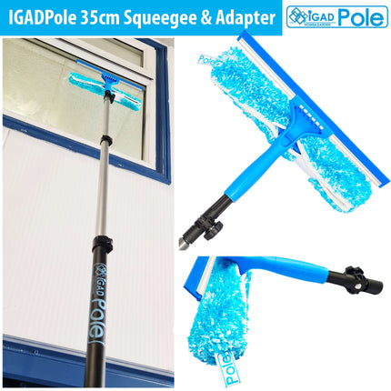 IGADPole 14" (35cm) Squeegee 2 in 1 with Angle Adapter