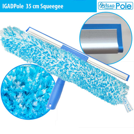 IGADPole 14" (35cm) Squeegee 2 in 1 with Angle Adapter