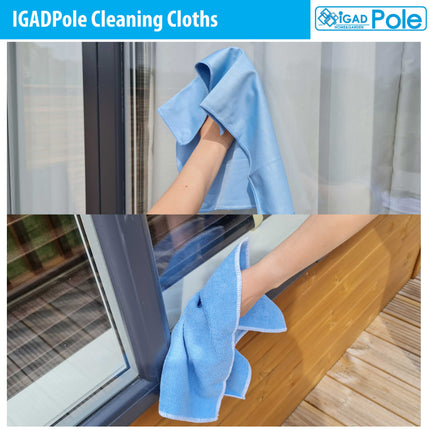 IGADPole Extension Pole with Microfiber Feather Duster, Cobweb Duster, Chenille Duster and Cleaning Cloths Set