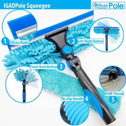 IGADPole Dual Pivot 10 inch (25cm) Squeegee